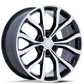 22" Performance Replicas Wheels PR230 Gloss Black with Machined Face Rims