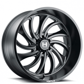 22" Hostile Wheels H118 Demon Satin Black Off-Road Rims