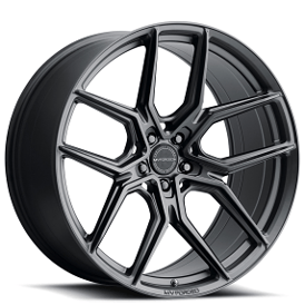 22" Staggered MV Forged Wheels MVF-5 Satin Black Flow Form Rims