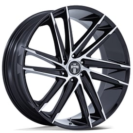 26" Dub Wheels Blaze DC275 Gloss Black with Machined Face Rims 