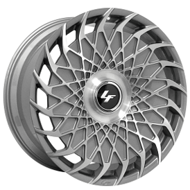 22" Lexani Forged Wheels M-Pluto XL Grey Machined Face Monoblock Forged Rims 