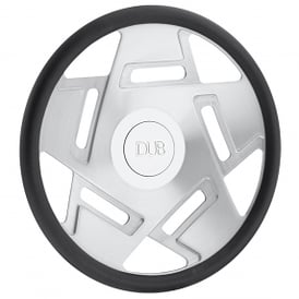 DUB Custom Steering Wheel Touring Brushed with Gloss Clear