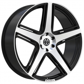 24" Massiv Wheels 926 Classico Black with Machined Face Rims