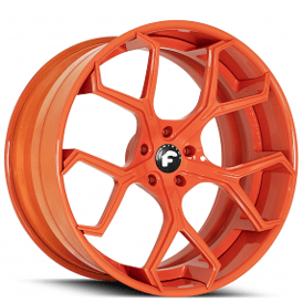 20" Forgiato Wheels Quadri-ECL Go Mango Orange Forged Rims