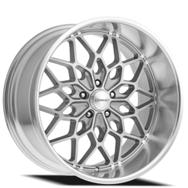 22" Corsart Wheels R513 Gunner Gloss Brushed with Diamond Cut Lip Rims 