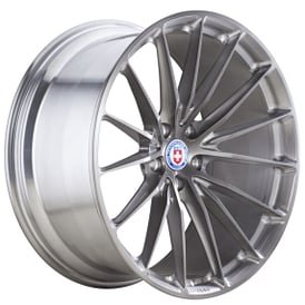 24" Staggered HRE Wheels P103 Brushed Dark Clear Monoblock Forged Rims