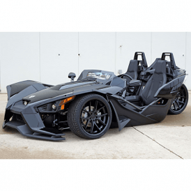 20/22" Staggered Ferrada Wheels FR2 Matte Black with Gloss Black Lip Polaris Slingshot / 3-Wheeler Rims