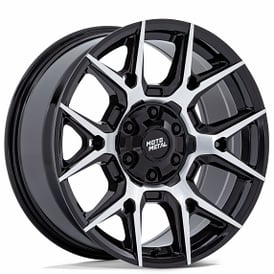 18" Moto Metal Wheels MO813 Mason Gloss Black with Machined Face Off-Road Rims
