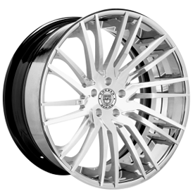 21" Lexani Forged Wheels LZ-774 Virage Brushed Face with Chrome Lip Rims