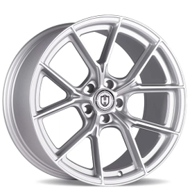 19" Curva Wheels CFF70 Silver with Machined Face Satin Flow Forged Rims