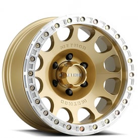17" Method Wheels 105 V3 Beadlock Gold Off-Road Rims
