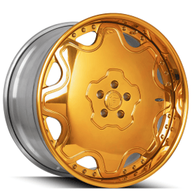 21" Forgiato Wheels Fiore Gold Polished Forged Rims