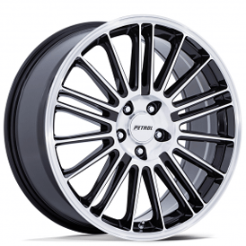18" Petrol Wheels PE001 P1D Gloss Black with Machined Face Rims