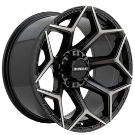 20" Impact Off-Road Wheels 907 Gloss Black with Brushed Tint Rims