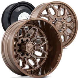 20" Fuel Wheels D876 Flux Dually Platinum Bronze Off-Road Rims 