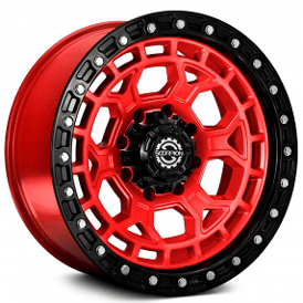 20" Scorpion Wheels Nomad Candy Red with Black Lip Off-Road Rims