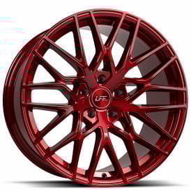 20" Luxxx Alloys Wheels Lux LFF01 Pista Roja Red with Brushed Face Flow Formed Rims