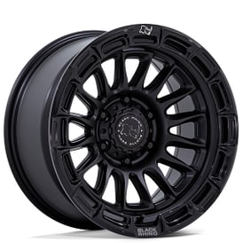 17" Black Rhino Wheels Rival BR025 Matte Black with Gloss Black Lip Crossover Rims