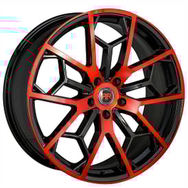 20" Revolution Racing Wheels RR23 Black with Red Face Rims