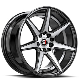 18" SPEC-1 Wheels SP-73 Gloss Black with Machined and Undercut Rims 