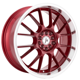 18" Impact Racing Wheels 508 Candy Red with Machined Lip Rims