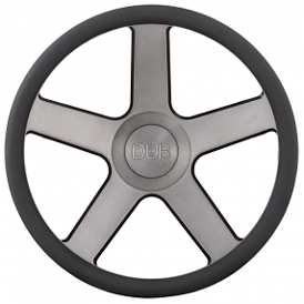 DUB Custom Steering Wheel Baller Brushed DDT with Matte Clear