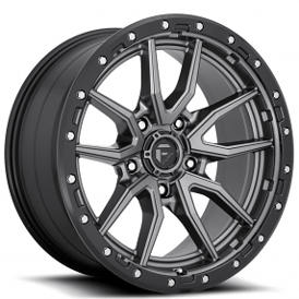 17" Fuel Wheels D680 Rebel Anthracite Center with Black Lip 5-Lug Off-Road Rims 