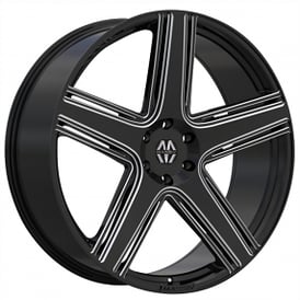 24" Massiv Wheels 926 Classico Black with Milled Rims