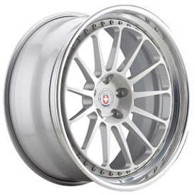 20" HRE Wheels 303 Gloss Silver Center with Polished Clear Outer and Gloss Silver Inner Forged Rims
