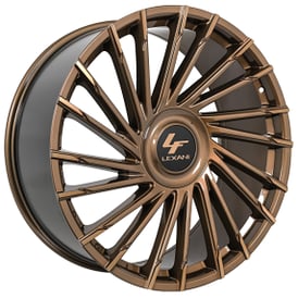 22" Staggered Lexani Wheels Wraith-XL Custom Gloss Bronze Rims