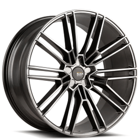 22" Staggered Savini Wheels Black Di Forza BM18 Hyper Black Rims