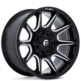 20" Fuel Wheels FC880 Super C Gloss Black Milled Off-Road Rims