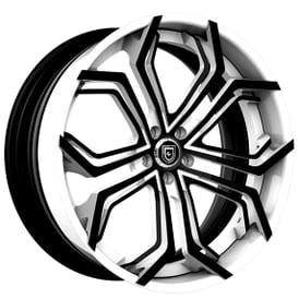 22" Staggered Lexani Forged Wheels LZ-740 Arcana White with Gloss Black Accents Rims