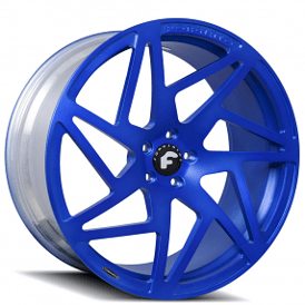 21" Forgiato Wheels Finestro-M Electric Blue Forged Rims 