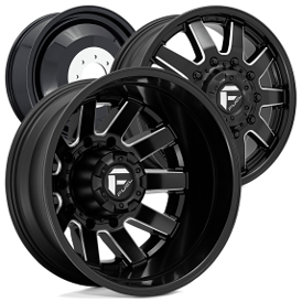 20" Fuel Wheels D538 Maverick Dually 10-LUG Matte Black Milled Off-Road Rims