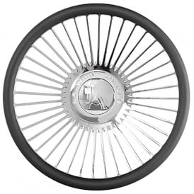 LA Wire Wheels Custom Steering Wheel 40-Spoke Straight Lace High Polished (Made IN USA)
