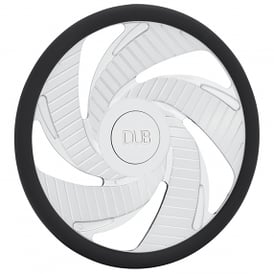 DUB Custom Steering Wheel Turbo Brushed with Gloss Clear