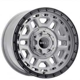 17" Weld Off-Road Wheels Crux W169 Gloss Armor Gray with Satin Black Ring Rotary Forged Rims