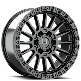 17" Hostile Wheels H137 Battle Satin Black Off-Road Rims