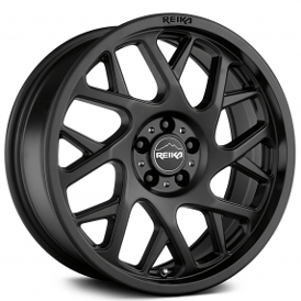 17" Reika Wheels Detour R25 Satin Black Flow Formed Crossover Rims