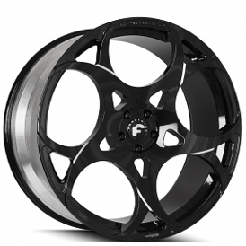 24" Forgiato Wheels Rueda-M Gloss Black Milled Face Forged Rims