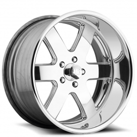 28" U.S. Mags Forged Wheels Hustler 6 US446 Polished Tuckin Series Rims