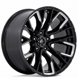 20" Fuel Wheels D849 Rebar 5 Gloss Black Milled Off-Road Rims