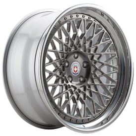 20" HRE Wheels 501 Brushed Dark Clear Center with Polished Clear Outer and Gloss Silver Inner Forged Rims