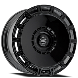 26" Select Precision Alloys Wheels S106 Apollo Gloss Black Floating Cap Rims  