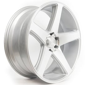 24" Select Precision Alloys Wheels S104 Spectrum Gloss Silver Machined Rims 