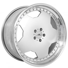20" AC Forged Wheels ACF720 Brushed Face with Chrome Lip Three Piece Rims