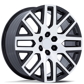 22" Performance Replicas Wheels PR231 Gloss Black Milled Rims