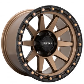 17" Impact Off-Road Wheels 882 Bronze with Black Bead Rims