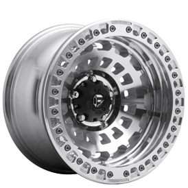 17" Fuel Wheels D102 Zephyr Beadlock Gloss Machined Off-Road Rims 